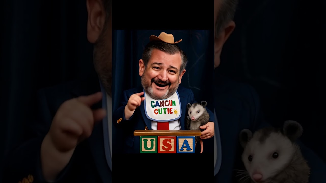 👶TED Cruz Leaves for CANCUN.. Mid Diaper-Debate TINY TRUMP 🍼