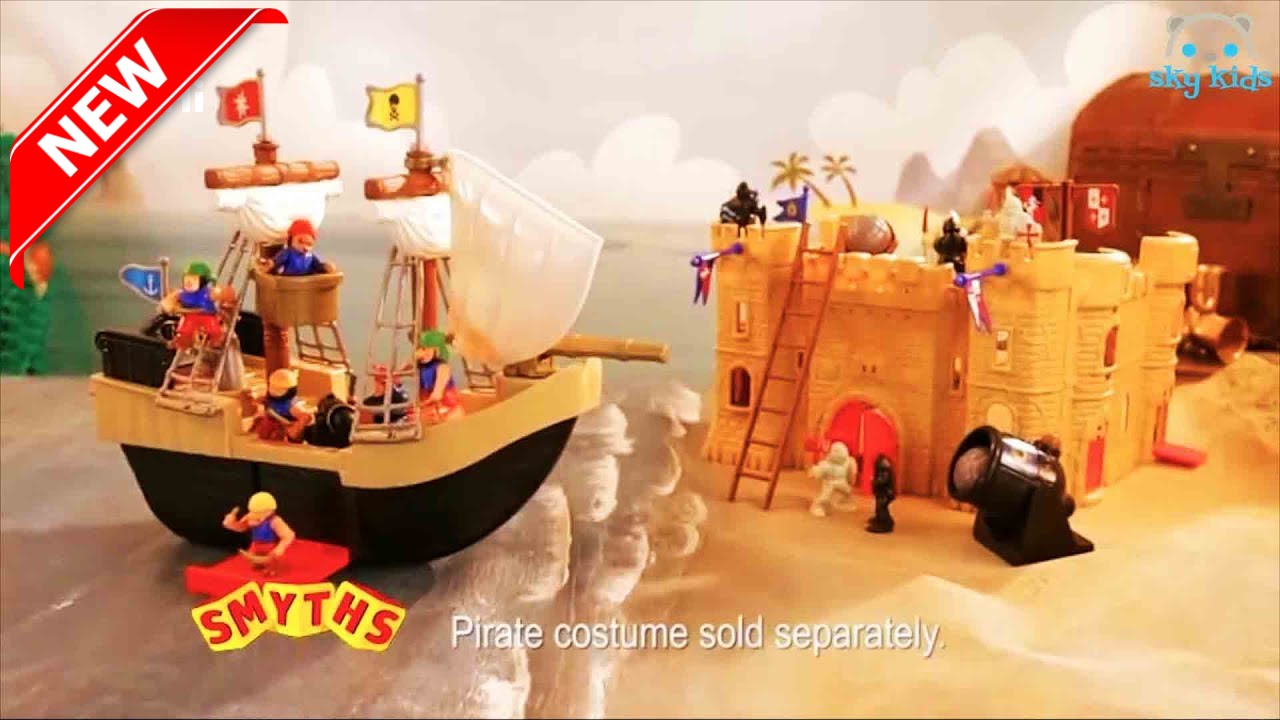 pirate ship and castle playset