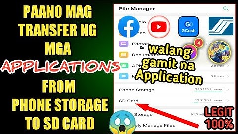 Paano Mag Transfer ng mga Apps(Applications) From Phone Storage to SD Card | 100% Legit