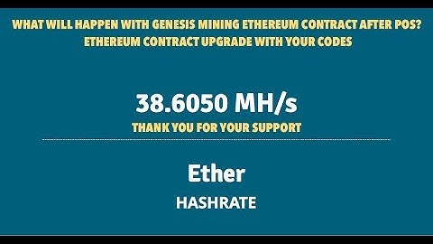 GENESIS MINING ETHEREUM CONTRACT AFTER POS?  ETHEREUM CONTRACT UPGRADE WITH YOUR CODES