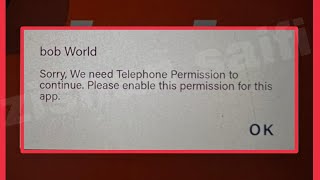 BOB World Mobile Fix Sorry We need Telephone Permission to continue. Please enable this permission screenshot 3