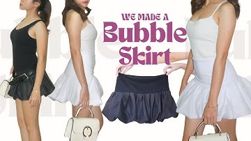 DIY EASY MINI BUBBLE SKIRT 💭🫧 | VILLAMOR TWINS
