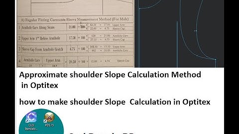 how to make shoulder Slope  Calculation in Optitex