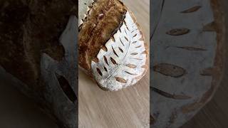 Scoring a leaf design into my sourdough! #sourdoughbread #sourdoughscoring #bread #baking Scoring a leaf design into my sourdough! #sourdoughbread #sourdoughscoring #bread #baking