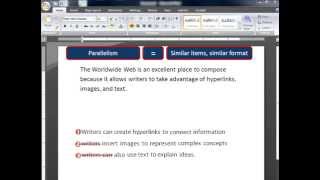 Sentence Parallelism: Similar Thoughts, Similar Structure