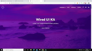 Wired UI Kit: Free Bootstrap 4 HTML5 Web UI Kit Website Template
