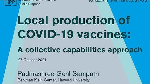 Local production of COVID 19 vaccines: A collective capabilities approach