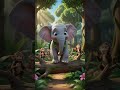 🐘 The Elephant's Trunk Goes Swing, Swing, Swing! 🌴 | Fun Nursery Rhyme for Kids #Shorts