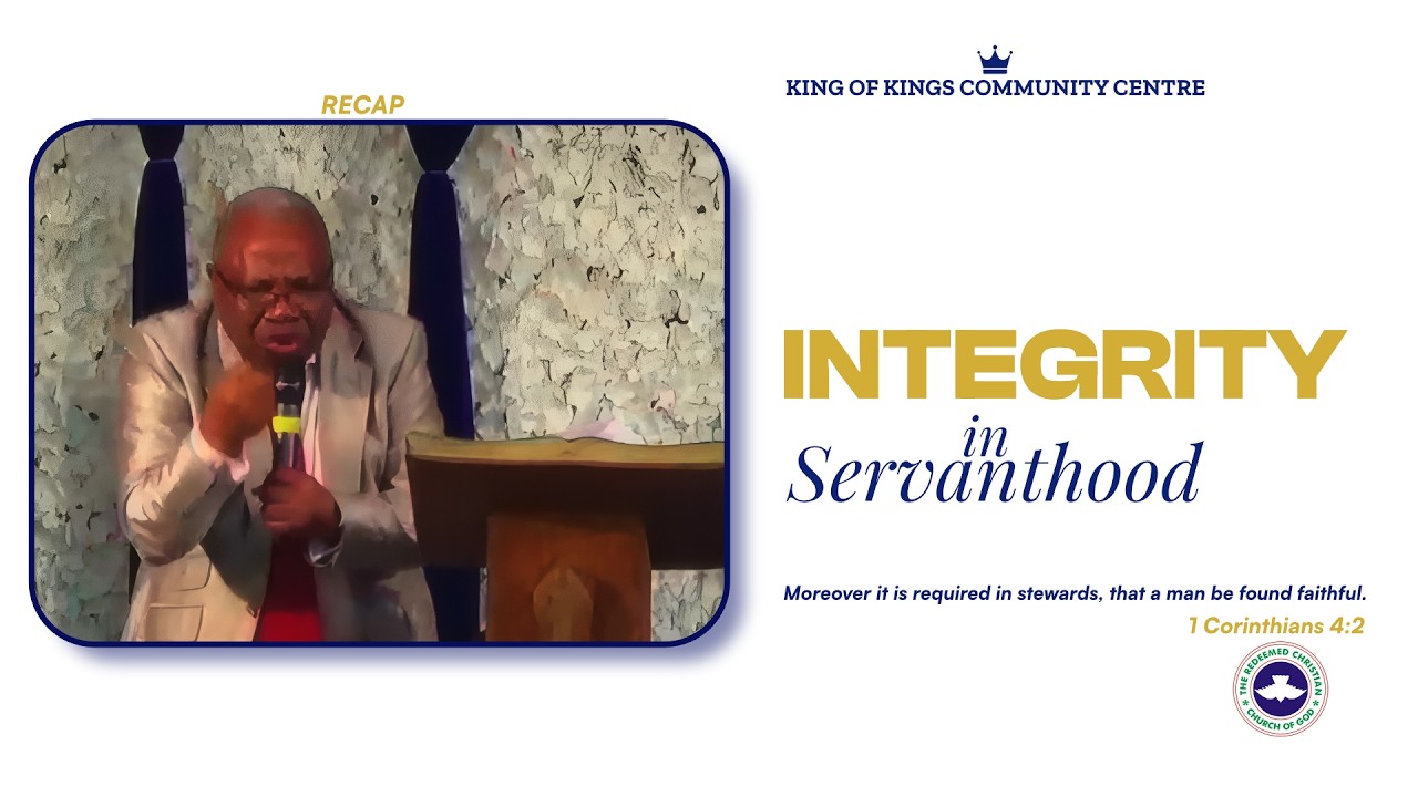Integrity In Servanthood By Pastor Peter Aloyisius