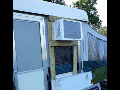 Window Unit on Pop up Camper