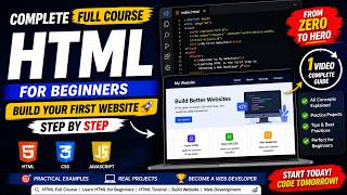 👉 Learn HTML Full Course for Beginners 🚀 | Build Your First Website Step by Step