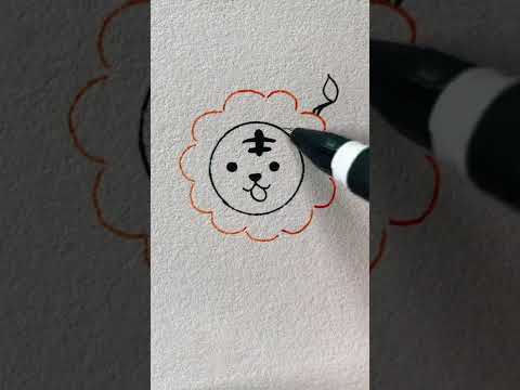 Video Vẽ chú hổ dễ thương đơn giản bằng đồng tiền #shorts - youtube