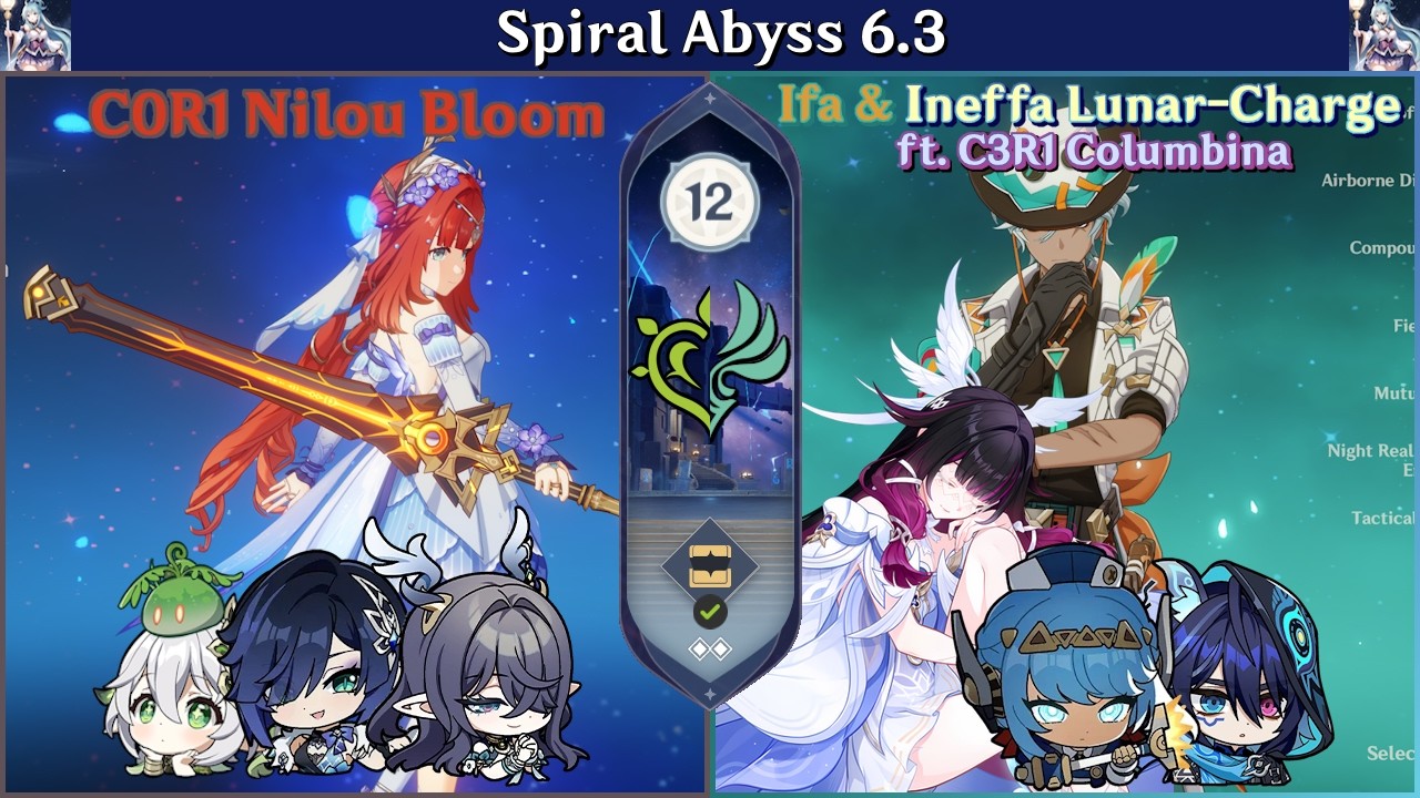 Bro flies anyway | C0R1 Nilou Bloom & Ifa LC ft. C3R1 Columbina | SA 6.3 - Floor 12 9 stars [GI 原神]