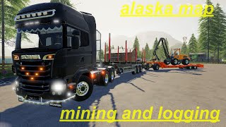 DAY 4 ON ALASKA DELTA JUNCTION-MINING-LOGING-BOARDS PRODUCION-HARVEST CORN
