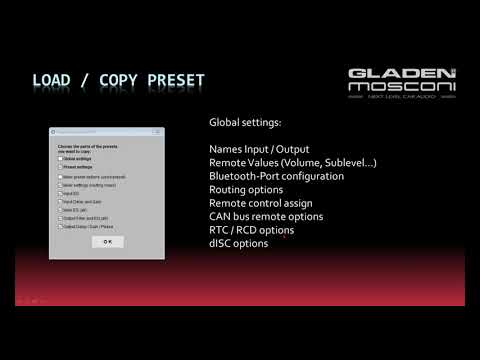 2 1 Load Save Copy - Preset / Setup management