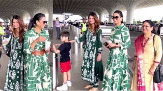 Shweta Tiwari With Daughter Palak Tiwari And Son Reyansh Kohli Leaves For Vacation