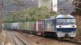 JR貨物 瀬野八を下るEF210-106号機 貨物列車1051レ 八本松→瀬野 2013.2