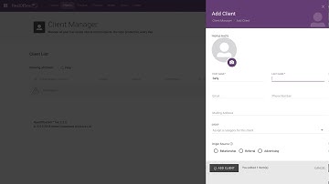 1. Client Database - RealOffice360 - Adding A Client