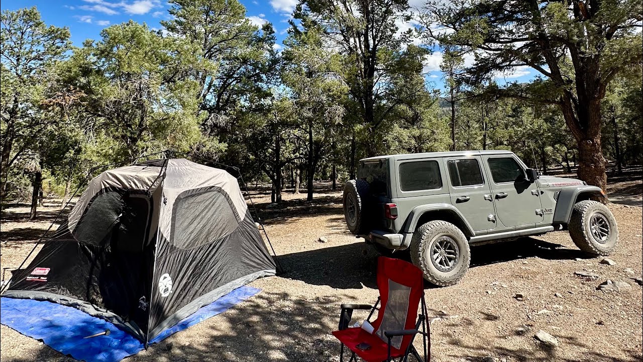 Off-Road Camping Adventure | Jeep 4x4 Mountain Trails & Tent Setup 