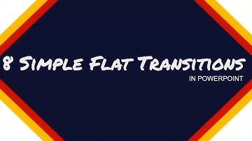 How to make Flat Transitions in PowerPoint - Motion graphics tutorial
