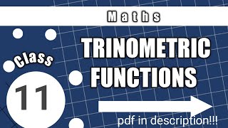 Trigonometric Functions Class-11th Chapter-3 Maths || Best handwritten notes 💙|| pdf in description