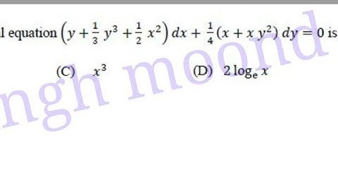 iit jam 2018 integration factor easy question in easy