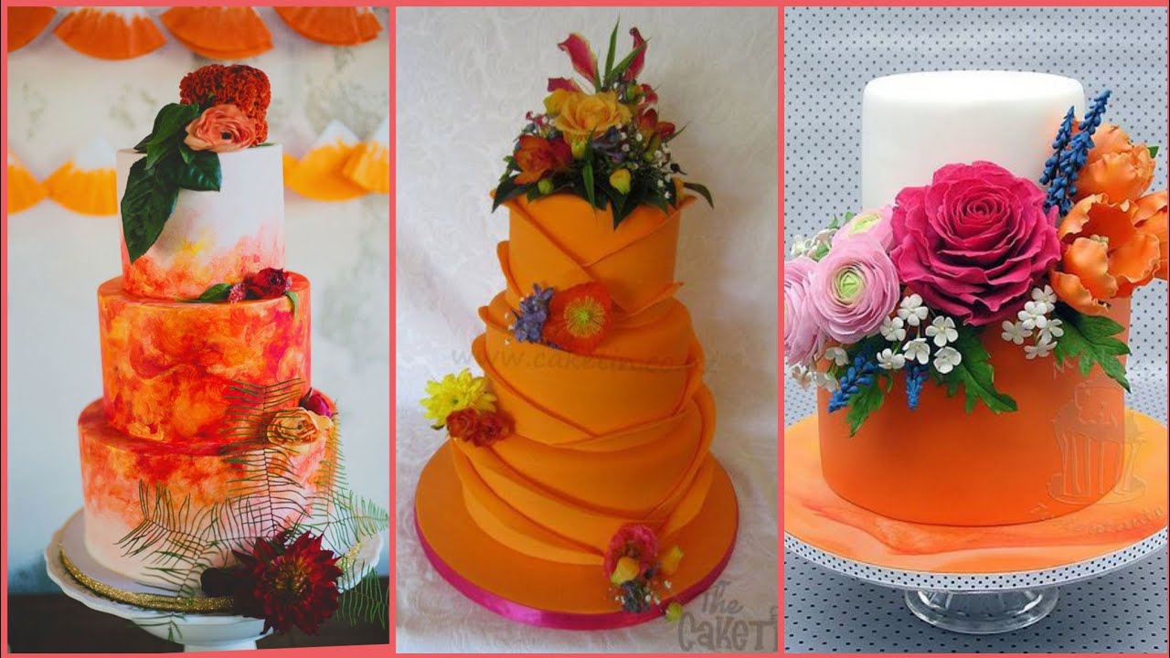 Orange Colour Cake Designs/Amazing Orange Colour Cake Ideas/Beautiful