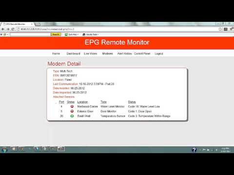 EPG solutions Asset Monitoring Portal Demo