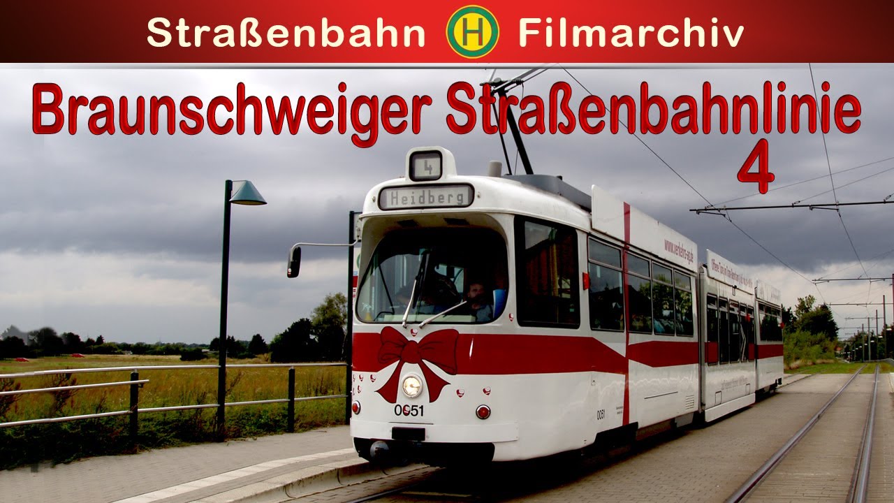 Streckenfahrt Straßenbahnlinie 4 Braunschweig   ||  Historische Filmaufnahmen |  Dokumentation