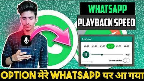 Whatsapp Audio Playback Speed New Update || Whatsapp Different Playback Speeds For Voice Messages