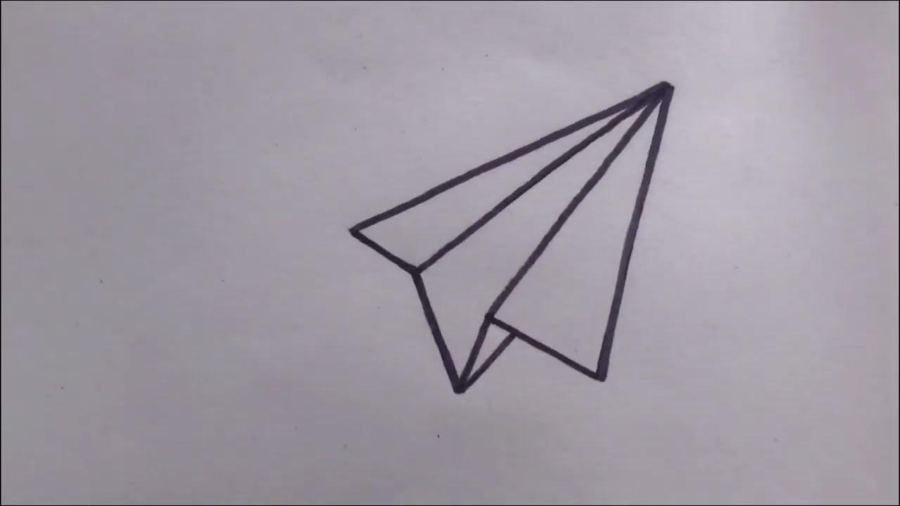 Vẽ máy bay giấy đơn giản | Draw paper plane step by step - YouTube