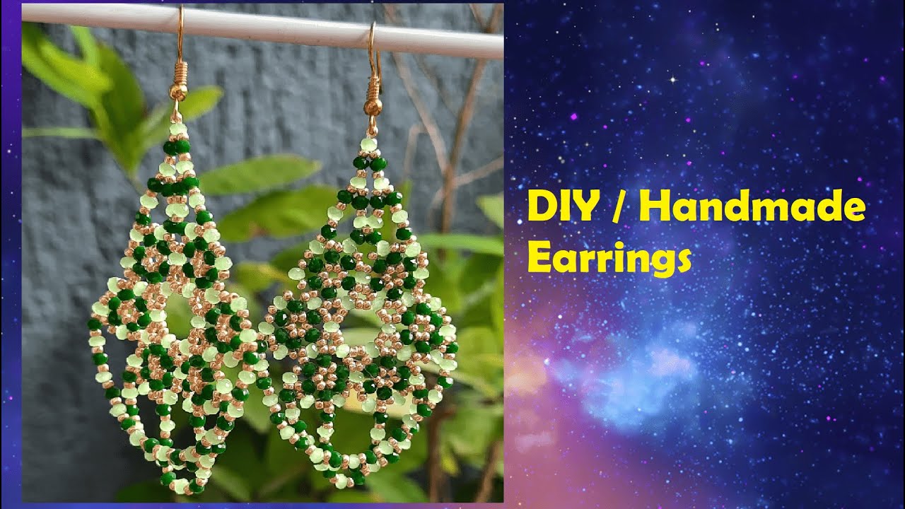 Easy DIY Earring | How to make jewelry | Beading tutorial. Handmade ...