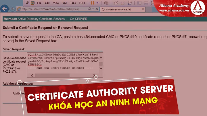 Thiết lập Certificate Authority Server