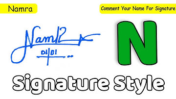 ✔️ Namra Name Signature Style Request Done