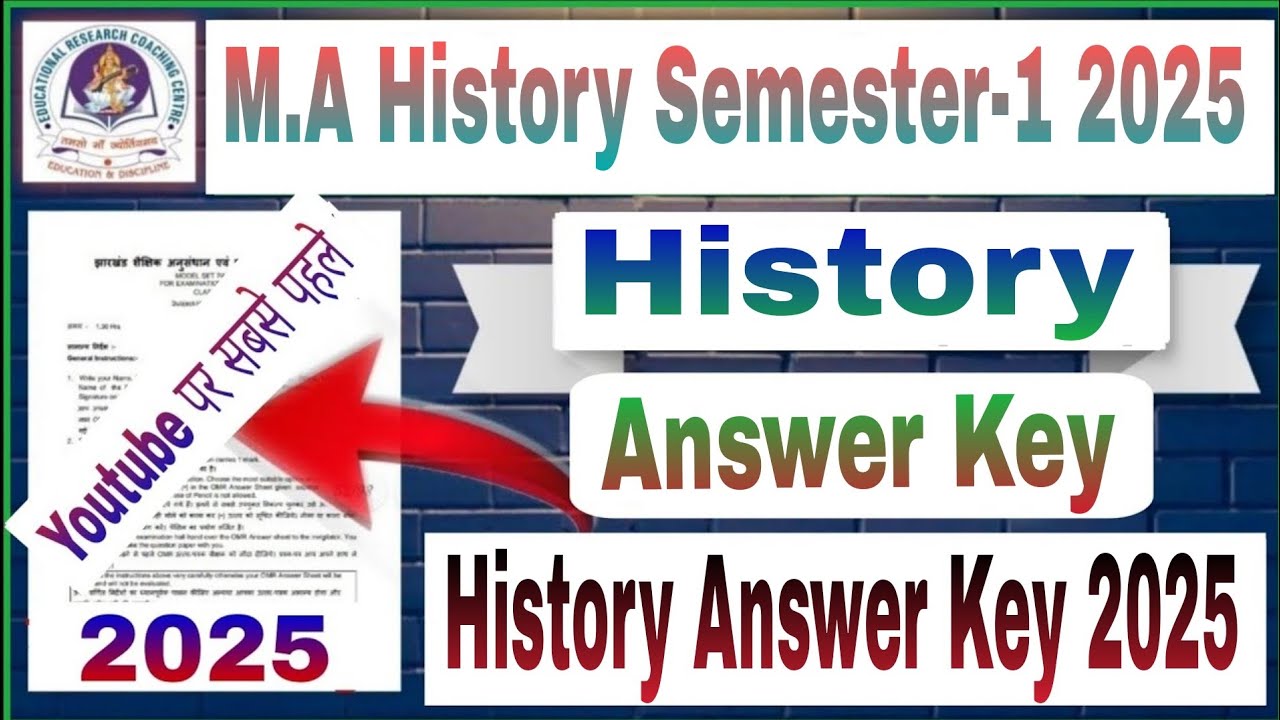 M.A History 1st Semester Answer Key 2025 | M.A Semester 1 History