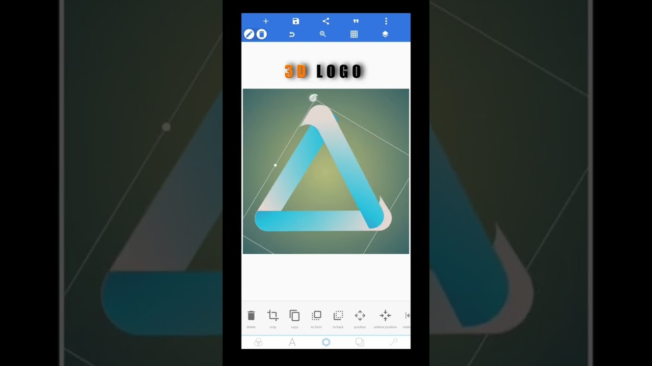 How to Make 3D Triangle Logo in Pixellab | Pixellab logo Design 