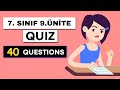 7. SINIF 9. ÜNİTE KELİME QUİZİ