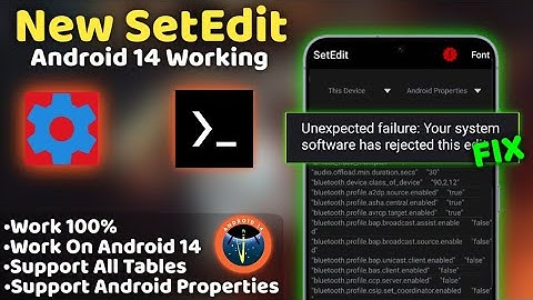 How to Fix Problem Unexpected Failure on Setedit Android 14 | Best Method - No Root