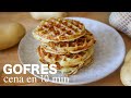 CENA EN 10 MINUTOS! GOFRES DE PATATA RELLENOS DE QUESO!