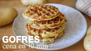 CENA EN 10 MINUTOS! GOFRES DE PATATA RELLENOS DE QUESO!