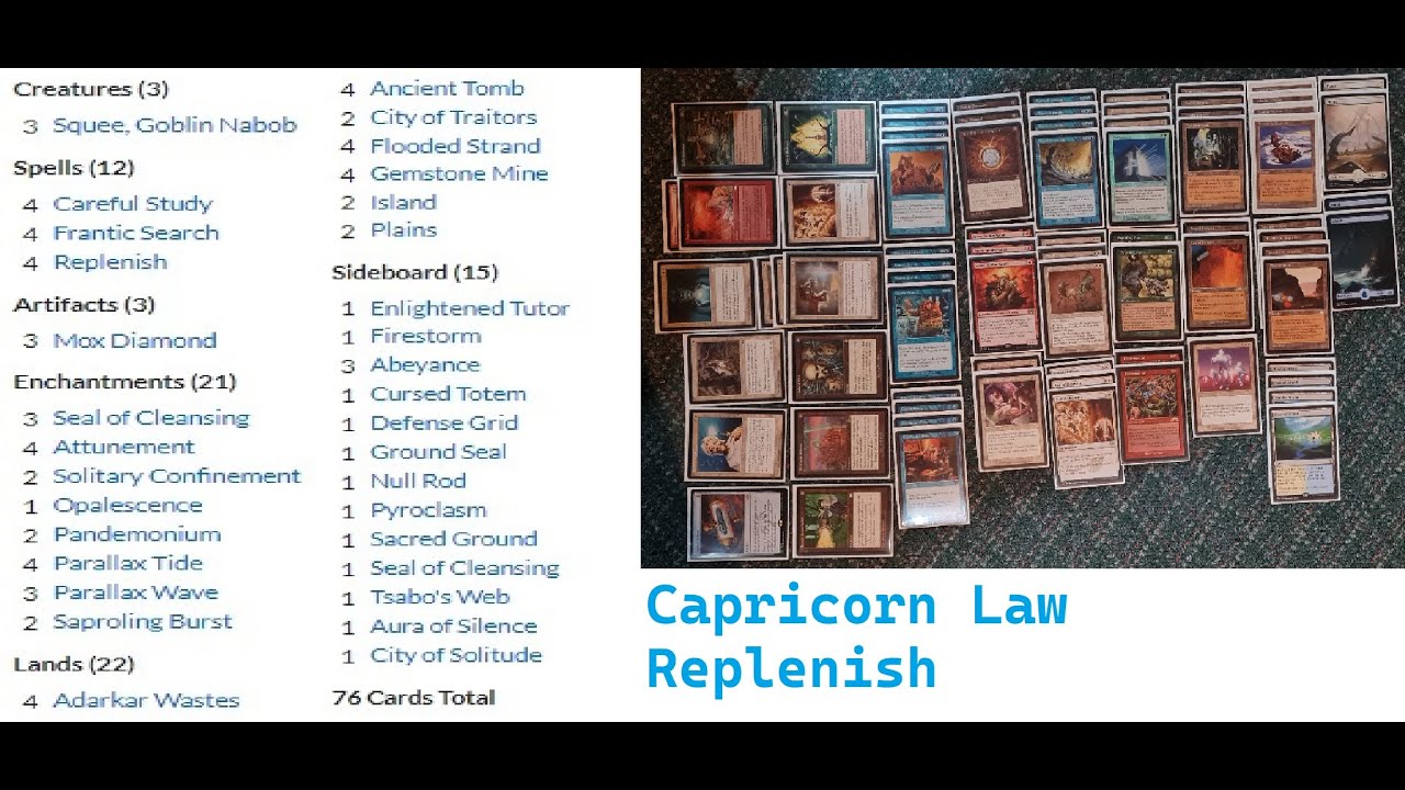 Premodern R4G1 Zombies (Echave) vs Replenish (Capri) 30/06/23 FNM