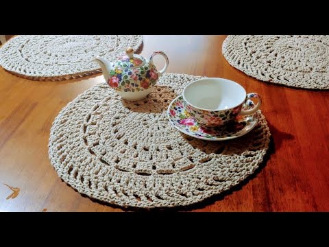 Crochet Set de Table Rond - YouTube