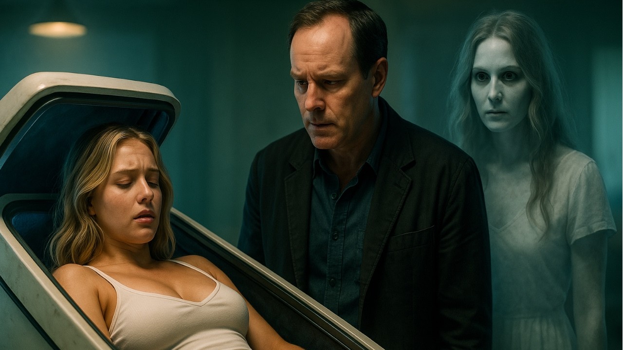 شركة بتقوم باحياء الموتى من خلال نقل روحهم لجسد شخص تانى علشان اهلهم يودعوهم ملخص فيلم  Another End