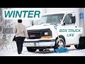 Couple Traveling Through The Canadian Winter in a BOX TRUCK