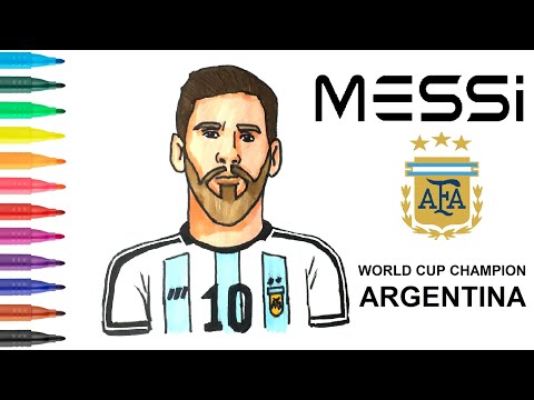 Easy Drawing Messi I Kolay Messi Çizimi I Şampiyon Arjantin I World Cup Champion Argentina 2022