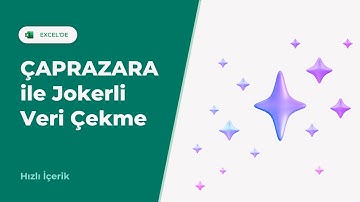 Excel ÇAPRAZARA Formülü ile Aranan İfadenin Bir Kısmı ile Veri Çekme | EXCEL 751
