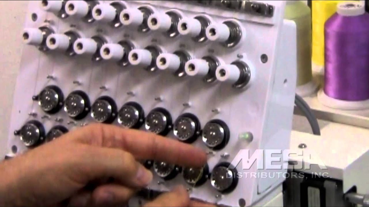 Видеоуроки Highland - HM/D-1501C - Заправка нити в машину.