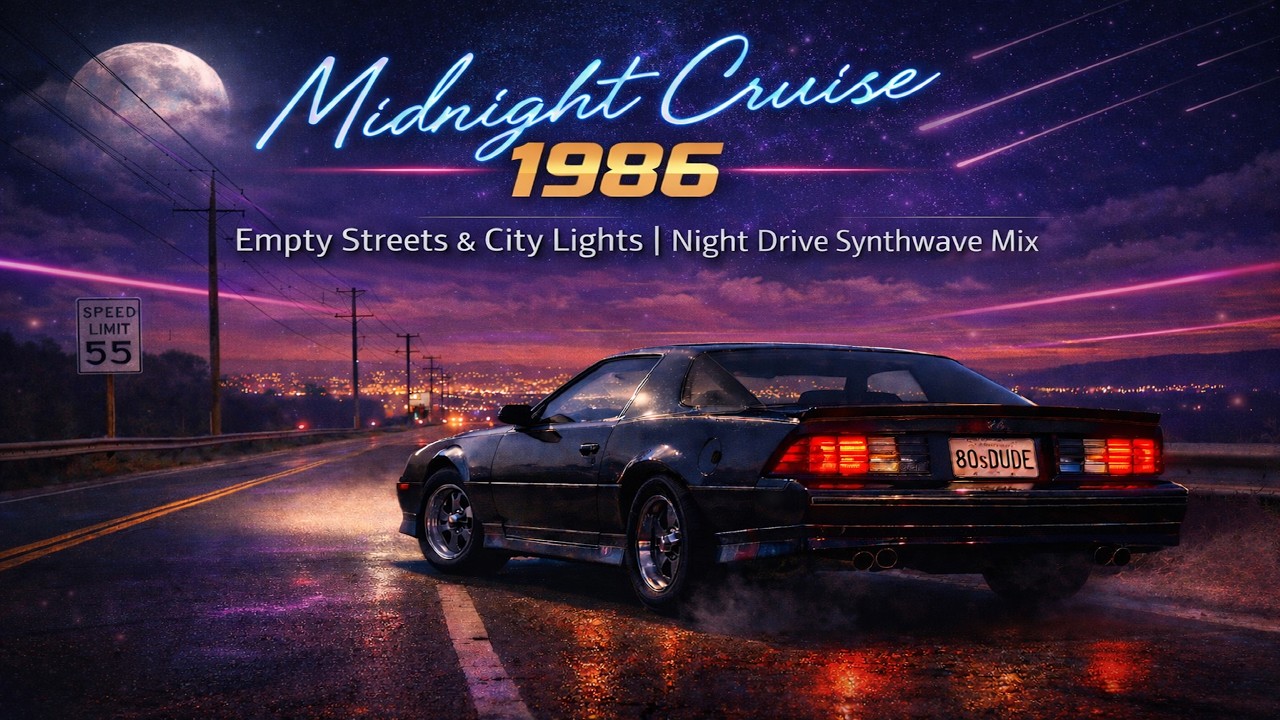 Midnight Cruise 1986: Empty Streets & City Lights | Night Drive