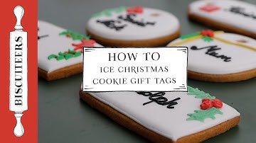 How to Ice Cookie Gift Tags | Hand-Iced Biscuits | Christmas Sugar-Cookies