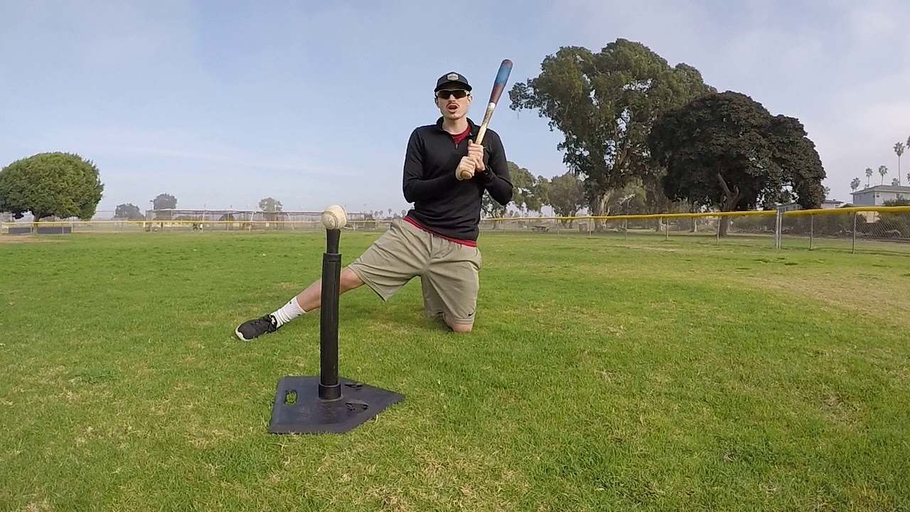 Back2Baseball Back Knee Low Tee Drill YouTube